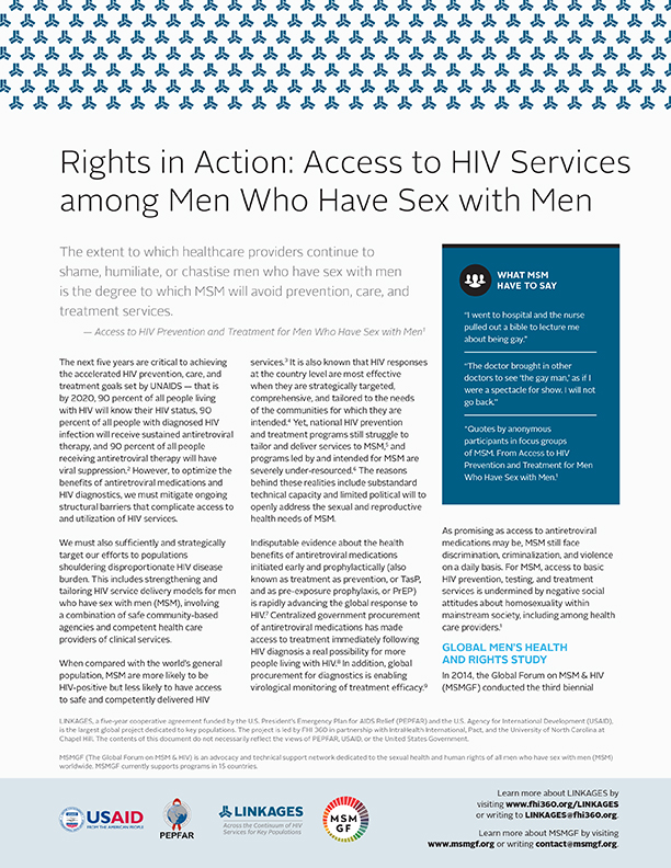 Expert Consultation on Implementation Science and Operational Research Priorities for Strengthening Access to Care and Treatment Services for MSM Living with HIV 